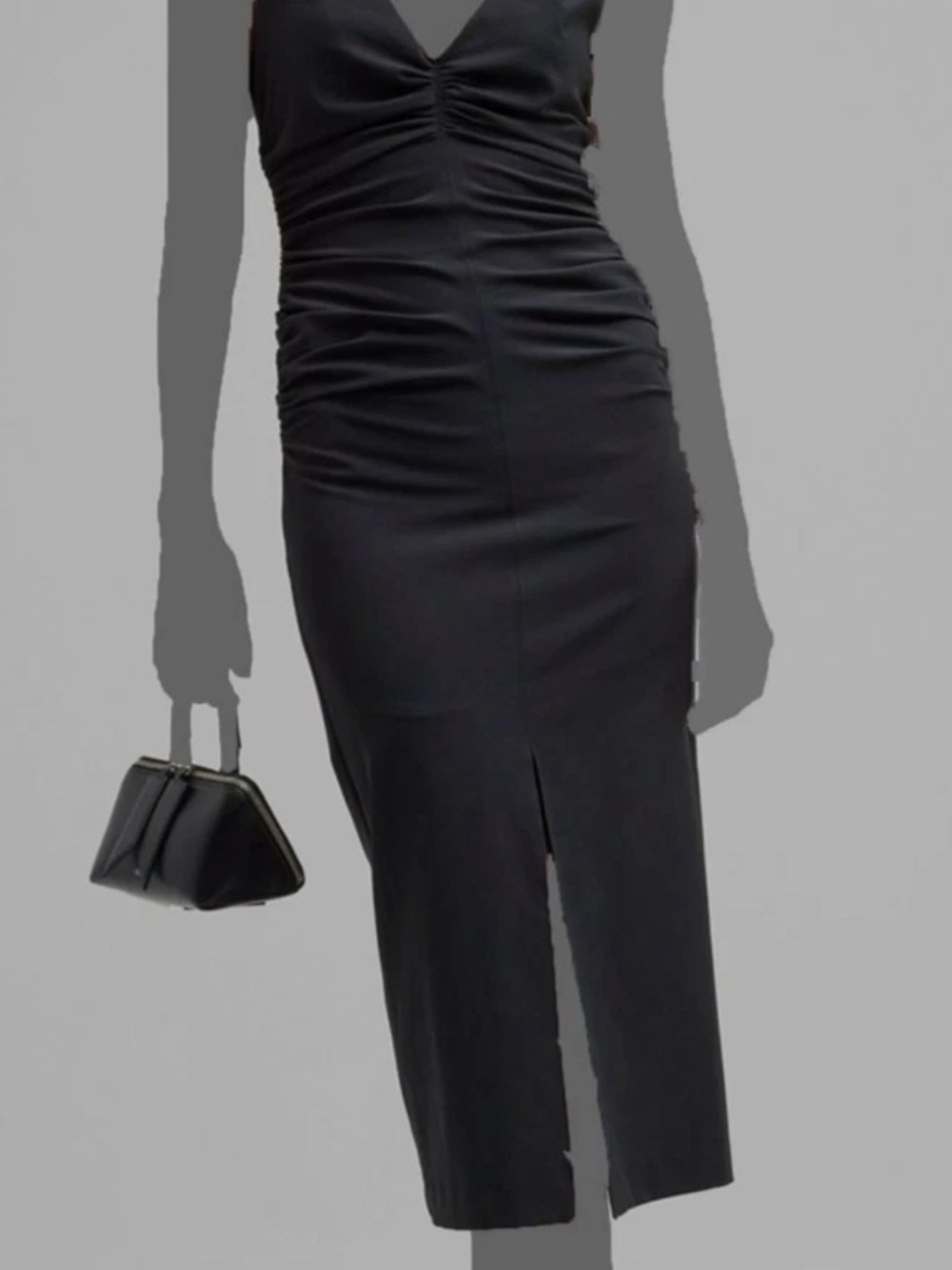 cinq a sept Black Ruched Leonna Dress Size 4